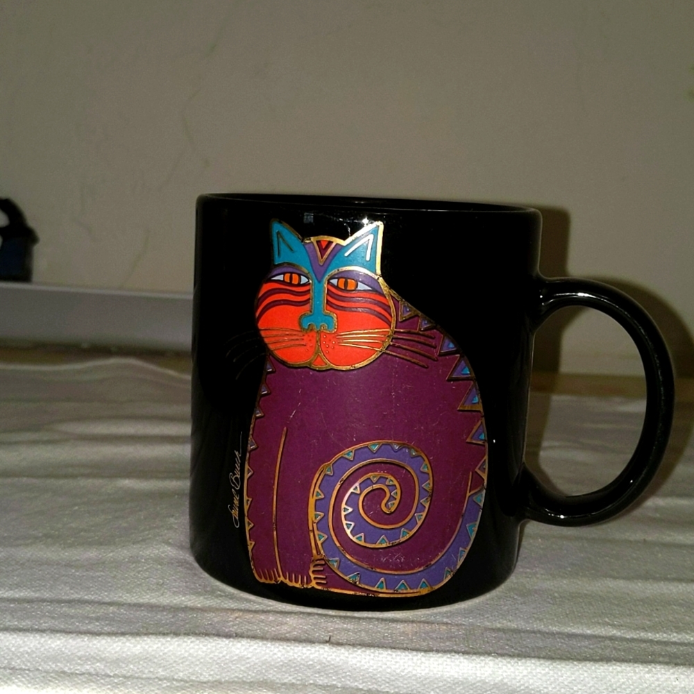 Vintage Laurel Burch cat mug